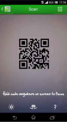 Screenshot of the application QR Droid Private - #1