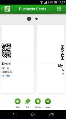 Screenshot of the application QR Droid Private - #3