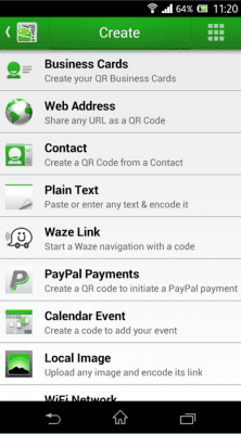 Screenshot of the application QR Droid Private - #5