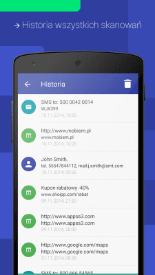 Screenshot of the application QR SKANER - #3