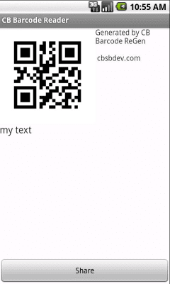 Screenshot of the application CB Barcode ReGen - #3
