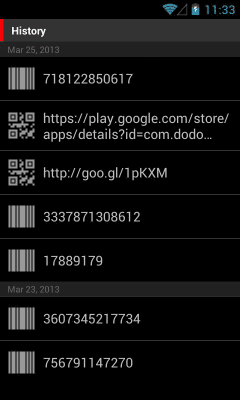 Screenshot of the application QR & Barcode reader (Secure) - #5