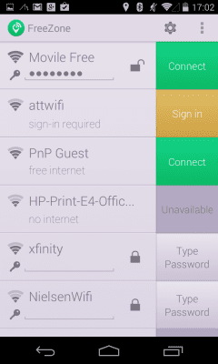 Screenshot of the application Free Zone - Free WiFi Scanner - #3