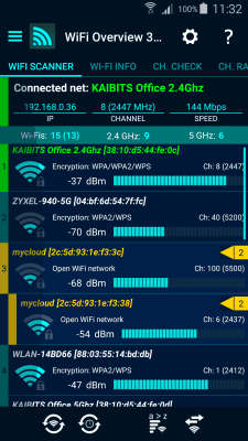 Screenshot of the application WiFi Overview 360 - #1