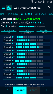 Screenshot of the application WiFi Overview 360 - #3