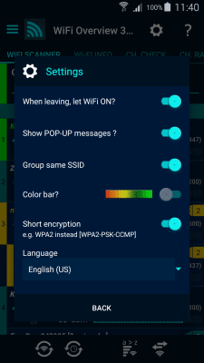 Screenshot of the application WiFi Overview 360 - #7