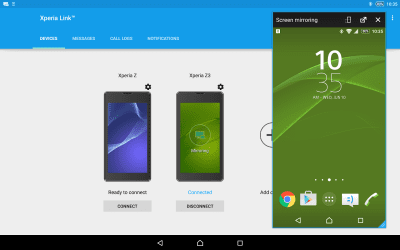 Screenshot of the application Xperia Link - #5