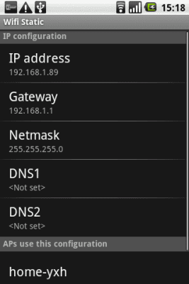 Screenshot of the application Wifi Static - #2