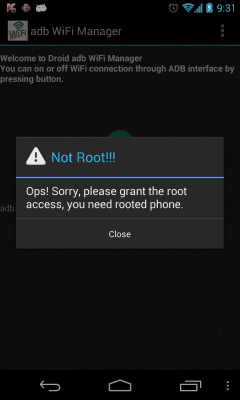 Screenshot of the application Droid ADB WIFI Manager - #4
