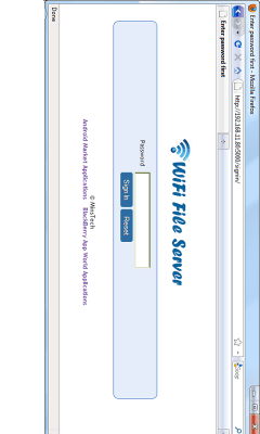 Screenshot of the application WiFi File Server - #4