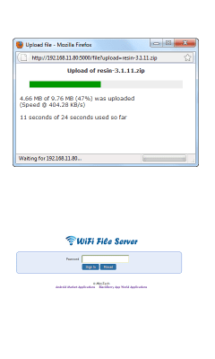 Screenshot of the application WiFi File Server - #6
