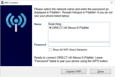 Screenshot of the application PdaNet+ - #3