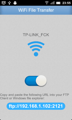 Screenshot of the application Wi-Fi file transfer - #1