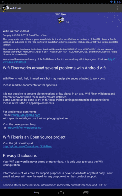 Screenshot of the application Wifi Fixer - #4