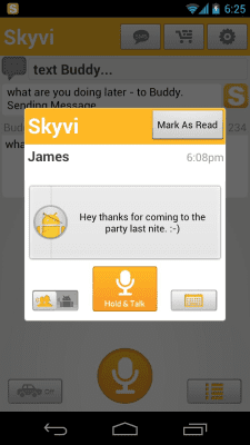 Screenshot of the application Skyvi (Siri for Android) - #3