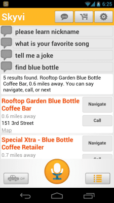Screenshot of the application Skyvi (Siri for Android) - #4