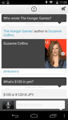 Screenshot of the application Evi - #3
