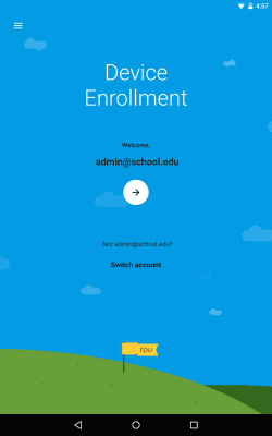 Screenshot of the application Android Device Enrollment - #1