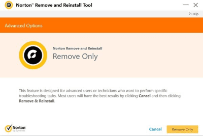 Screenshot of the application Norton Remove and Reinstall - #1