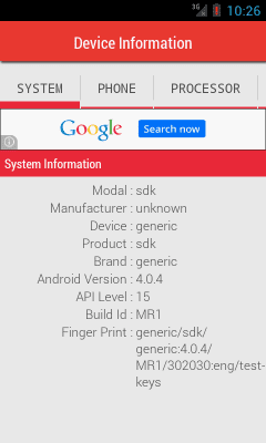 Screenshot of the application My Device Info - #5