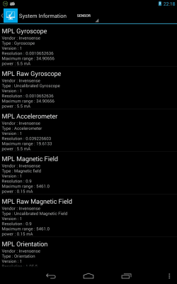 Screenshot of the application System Information - DEVICE - #6