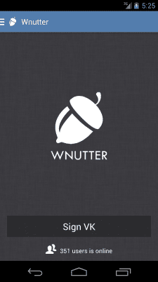 Screenshot of the application Wnutter - #4