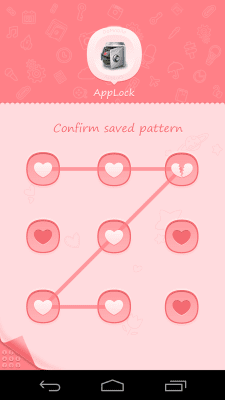 Screenshot of the application AppLock Theme Pink - #1