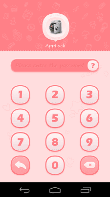 Screenshot of the application AppLock Theme Pink - #2