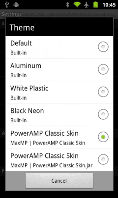 Screenshot of the application Poweramp - Classic Skin - #1