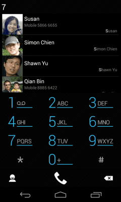 Screenshot of the application exDialer Black ICS Theme - #1