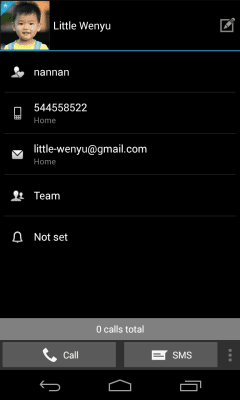 Screenshot of the application exDialer Black ICS Theme - #3