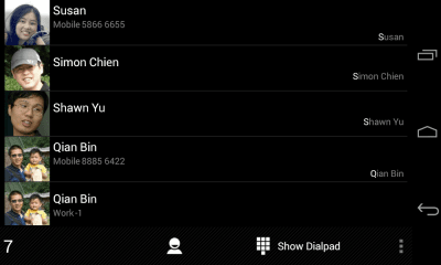 Screenshot of the application exDialer Black ICS Theme - #4