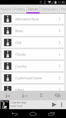 Screenshot of the application Rocket Player Light Purple - #3