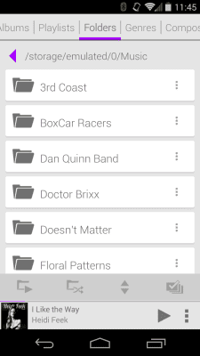 Screenshot of the application Rocket Player Light Purple - #4