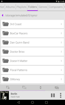 Screenshot of the application Rocket Player Light Purple - #6