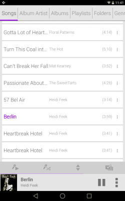 Screenshot of the application Rocket Player Light Purple - #7