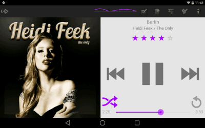 Screenshot of the application Rocket Player Light Purple - #8