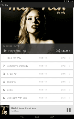 Screenshot of the application Rocket Player Light Purple - #9