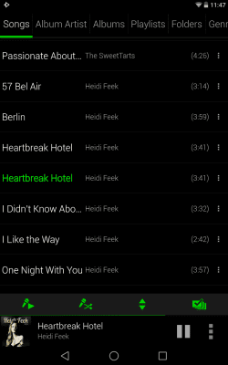 Screenshot of the application Rocket Player Dark Green Theme - #5