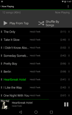 Screenshot of the application Rocket Player Dark Green Theme - #6