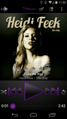 Screenshot of the application Rocket Player Classic Purple - #3