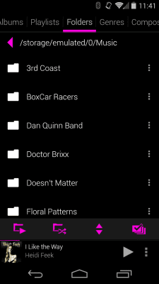 Screenshot of the application Rocket Player Dark Pink Theme - #4