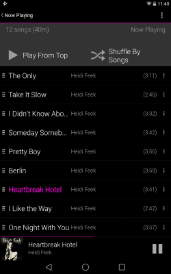 Screenshot of the application Rocket Player Dark Pink Theme - #6