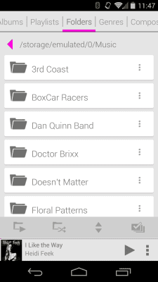 Screenshot of the application Rocket Player Light Pink Theme - #4