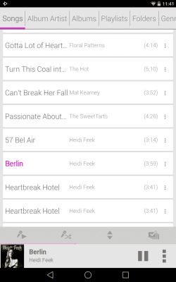 Screenshot of the application Rocket Player Light Pink Theme - #5