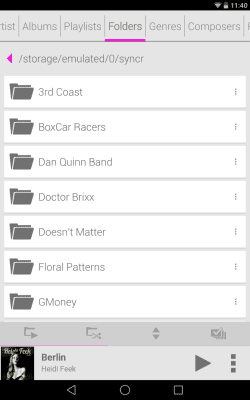 Screenshot of the application Rocket Player Light Pink Theme - #6