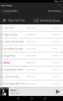 Screenshot of the application Rocket Player Light Pink Theme - #7