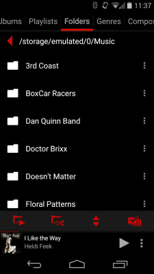 Screenshot of the application Rocket Player Dark Red Theme - #3
