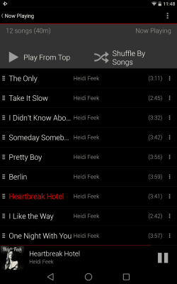 Screenshot of the application Rocket Player Dark Red Theme - #6