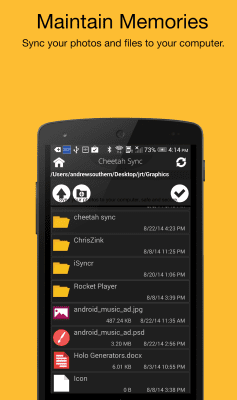 Screenshot of the application Cheetah Sync for Files/Folders - #3